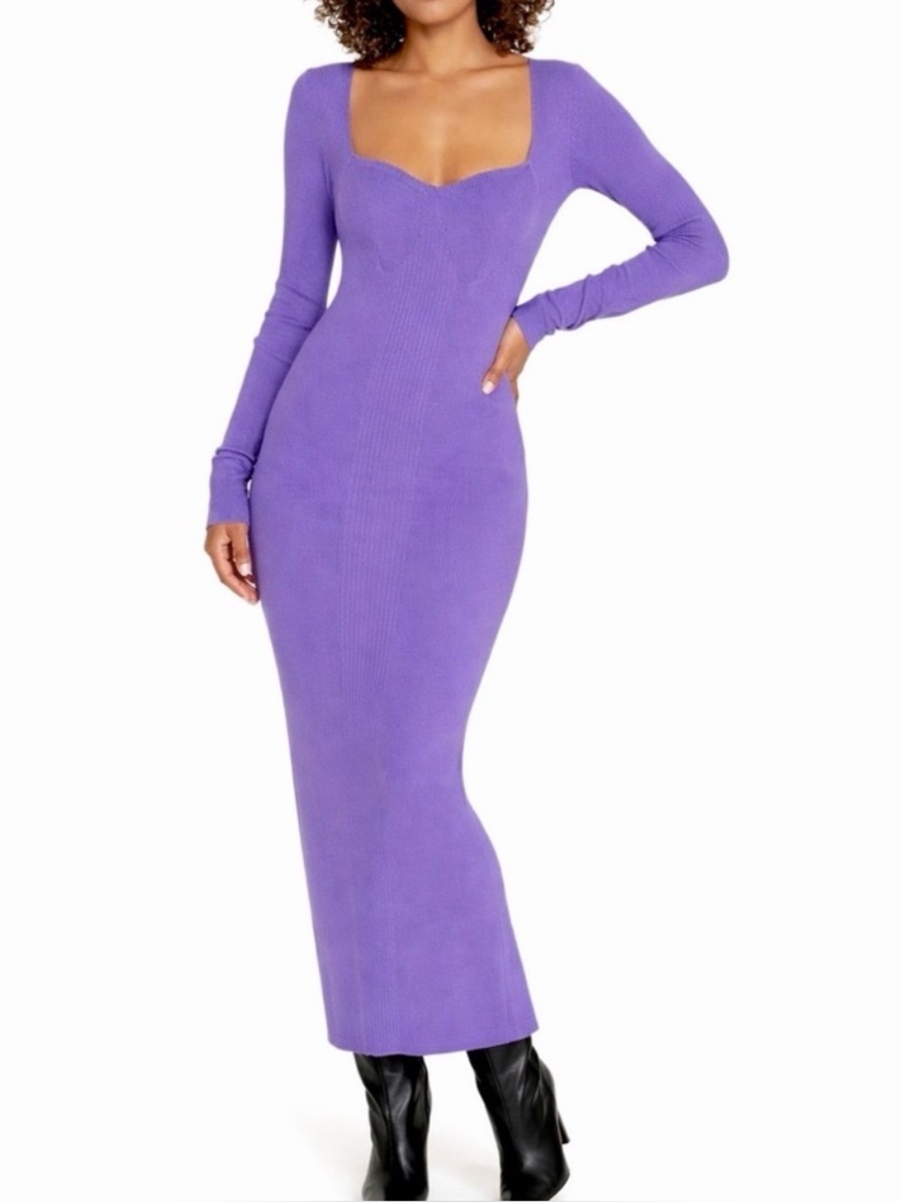 REMAIN Birger Christensen Remain Dense Curved ribbed Dress